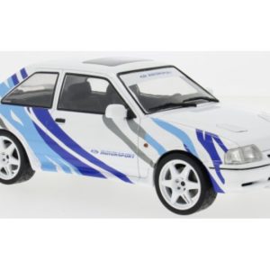 vieille voiture de sport blanche et bleu