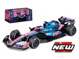 voiture de course formule 1 bleu et rose