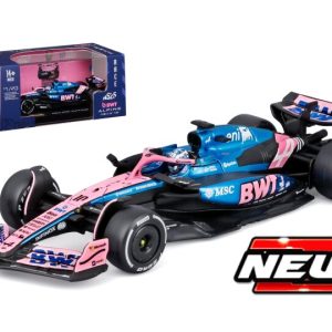 voiture de course formule 1 bleu et rose