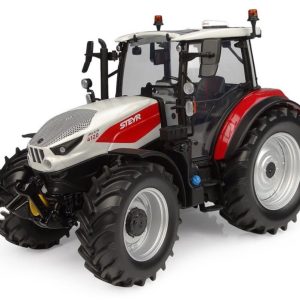 gros tracteur agricole rouge et blanc