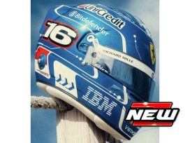 casque de pilote de course bleu