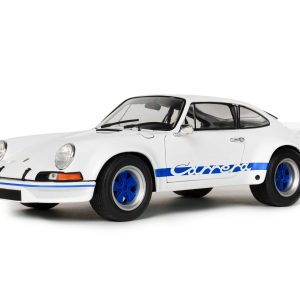 voiture de sport blanche et bleu