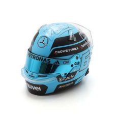 casque de pilote de course bleu