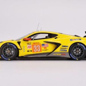 voiture de course americaine jaune