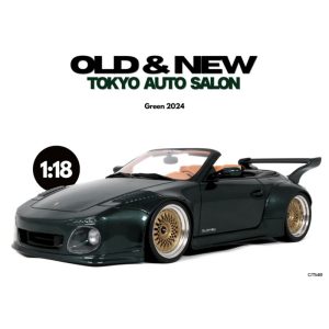 vieille voiture de sport verte cabriolet allemande