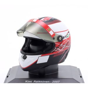 casque de pilote de course formule 1 rouge et blanc