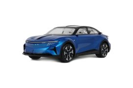 voiture electrique bleu