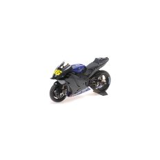moto de course noire et bleu