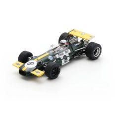 vieille voiture de course formule 1 vert et jaune