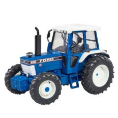 vieux gros tracteur agricole bleu