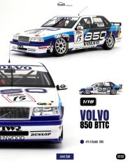 vieille voiture de course berline suedoise blanche et bleu