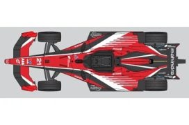 voiture de course formule 1 rouge et blanche