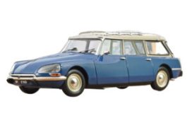 vieille voiture française break bleu