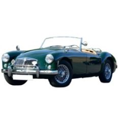 vieille voiture anglaise verte