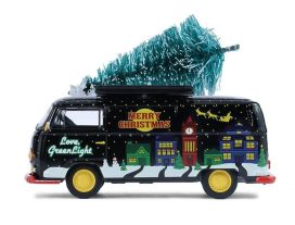 vieux minibus noire de noel