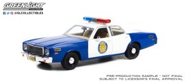 vieille voiture de police bleu et blanche