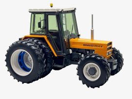 vieux tracteur agricole orange