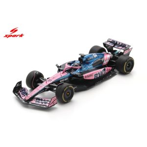 voiture de course formule 1 rose et bleu