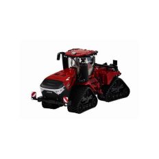 gros tracteur agricole rouge sur chenille