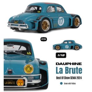 voiture de sport française verte modifiée