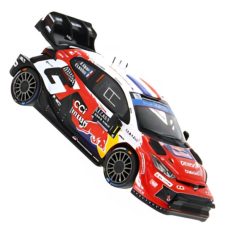 voiture de rallye rouge et blanche