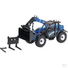 machine agricole bleu avec fourche